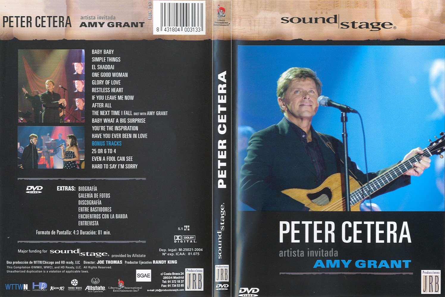 Mis recitales en dvd PETER CETERA With special guest AMY GRANT…